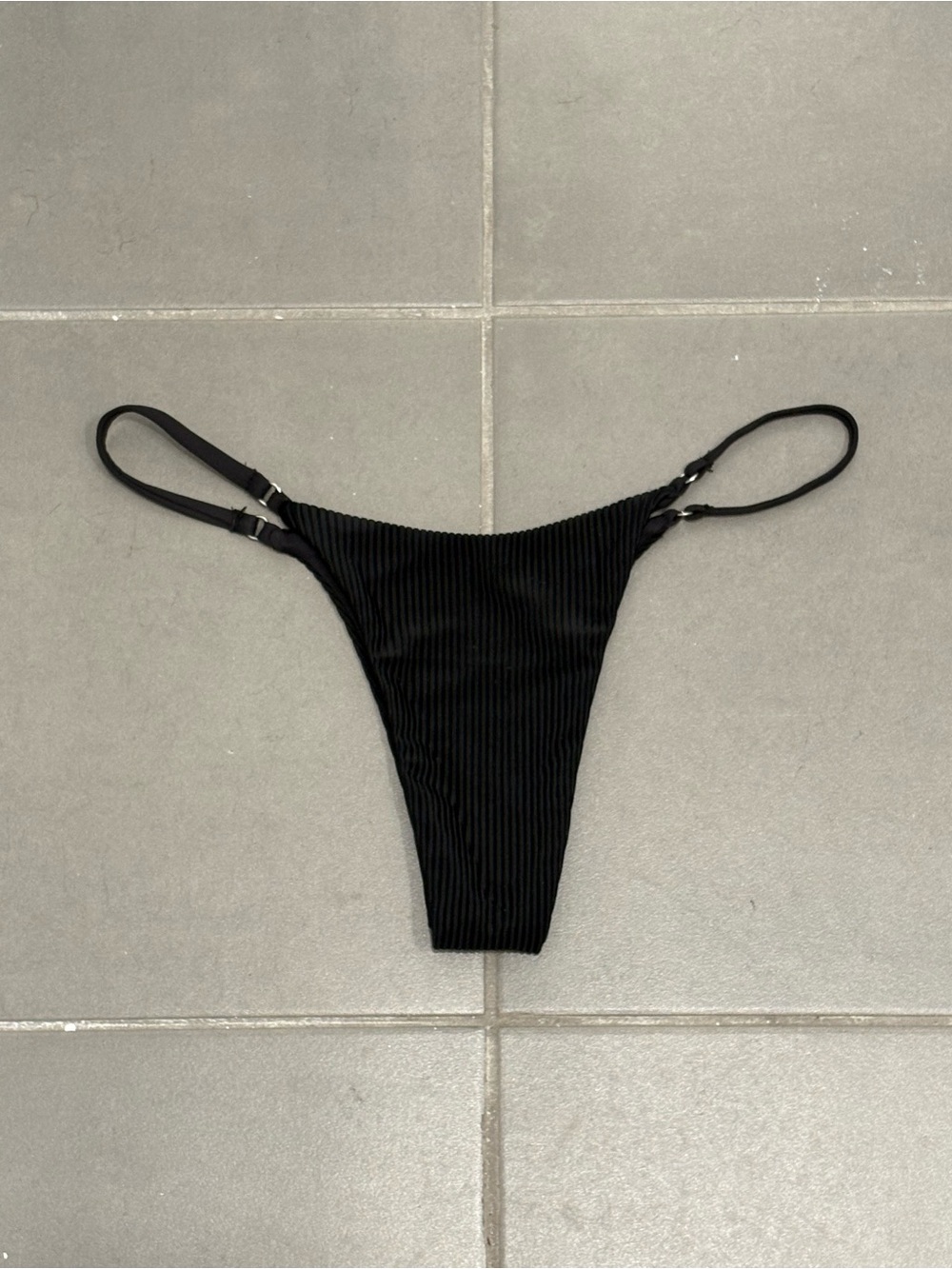 Frankie’s Bikinis Black Ribbed Bikini Bottom 🖤🖤
